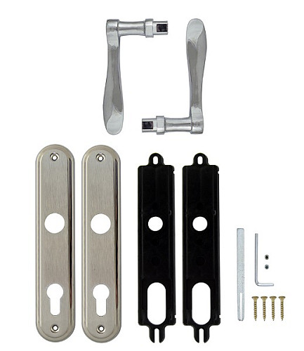 Ручки на планці ROSTEX Elegant 72мм (35-50мм) хром матовий - Фото №3