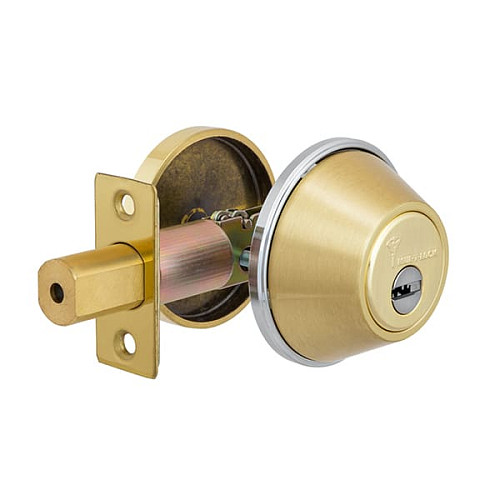 Замок врезной MUL-T-LOCK Dead Bolt DBM ClassicPro (BS60мм) полированная латунь - Фото №2