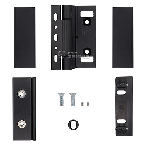 Завіс WALA WTA 8010441X для скляних дверей вузький матовий чорний - Фото №7