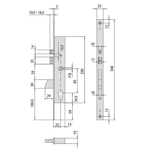 Електромеханічний замок CISA 16215.25 (BS25*85мм) - Фото №7