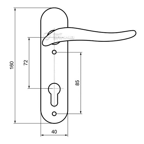 Ручки на планці Гамма к/п 72 PZ OLV золото - Фото №4