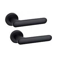 Ручки на розетте SYSTEM Ellipse (RO12) AL6 черный матовый