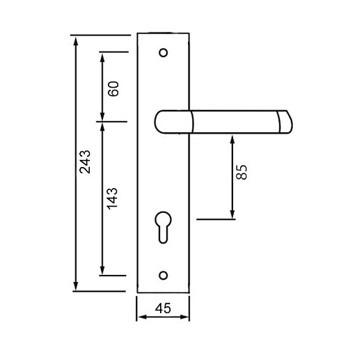 Ручки на планке SIBA Mars 85 матовый никель/хром - Фото №2