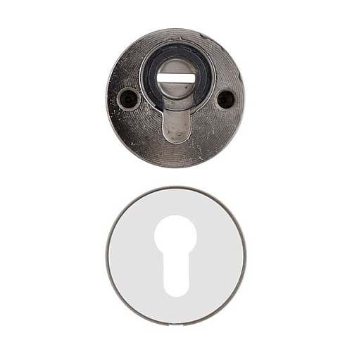 Механизм замка MUL-T-LOCK 415G двухсистемный (BS63 * 85мм) хром комплект + 2 протектора матовый никель - Фото №9