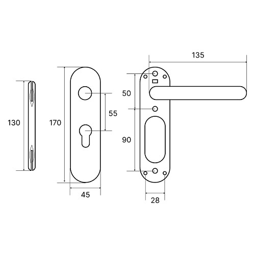 Ручки на планке SHERLOCK SH 4002B 55 мм нержавеющая сталь матовая - Фото №7