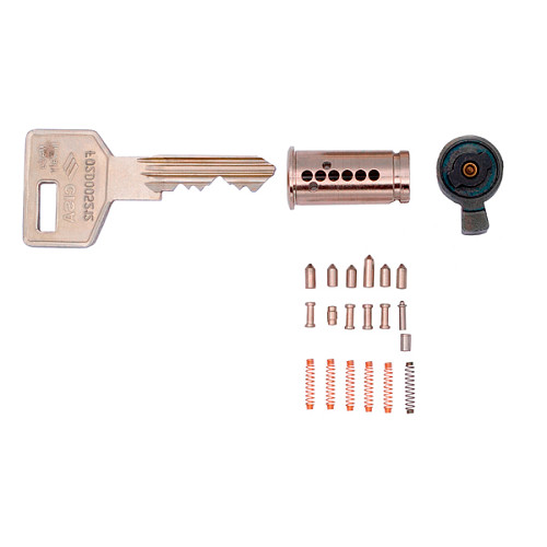 Циліндр половинка CISA C3000 40 (30*10) нікель матовий 3 ключі - Фото №10