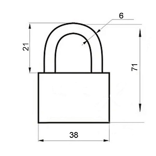Замок навесной ABUS 818/40 Blister (3 ключа) - Фото №4