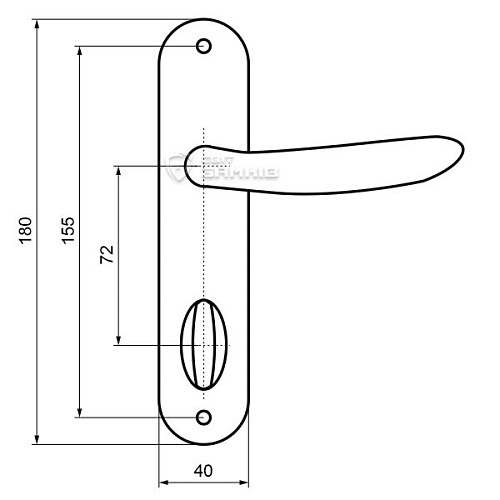 Ручки на планці Rita 72 WC OLV золото - Фото №4