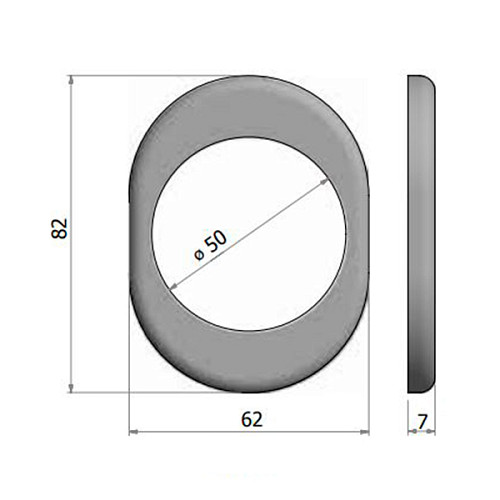 Накладка на протектор AZZI FAUSTO ME50 / CS внешняя матовый хром - Фото №2