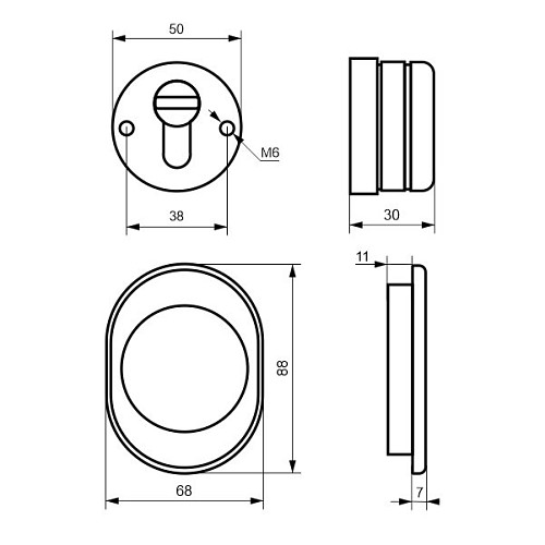 Протектор DISEC CONTRO CD2100 30 / 40мм бронза PVD - Фото №5