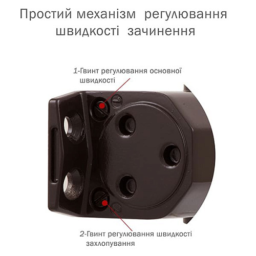 Дотягувач RYOBI DS-2055V BC STD HO з фіксацією до 100кг Коричневий - Фото №5