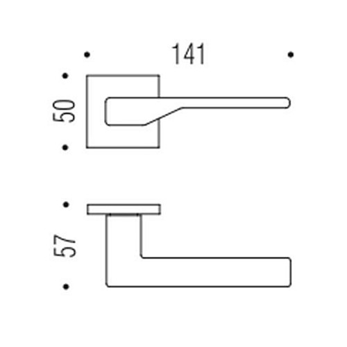 Ручки на розеті COLOMBO Dea FF21 (FF29BZG-FF23) хром - Фото №3