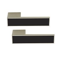 Ручки на розетте ILAVIO 2366 (1053-1102) хром матовый/черный