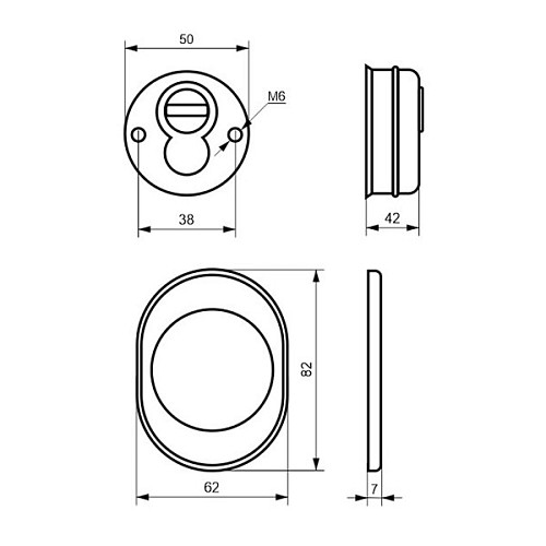 Протектор AZZI FAUSTO F23 42 мм матовий хром  - Фото №5