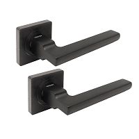 Ручки на розетте KEDR R06.180-AL black mat черный матовый