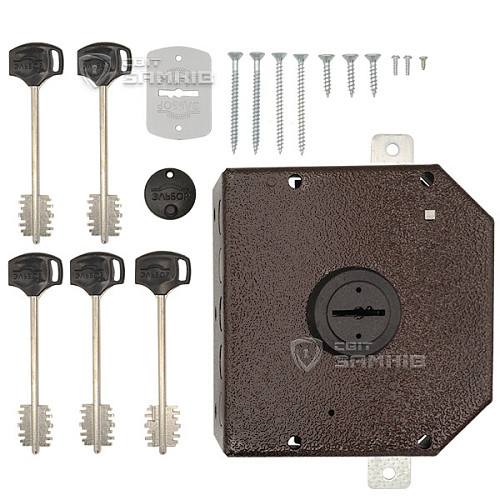 Замок накладний ЕЛЬБОР Граніт 1.06.52 MA (BS64мм) (н) - Фото №6
