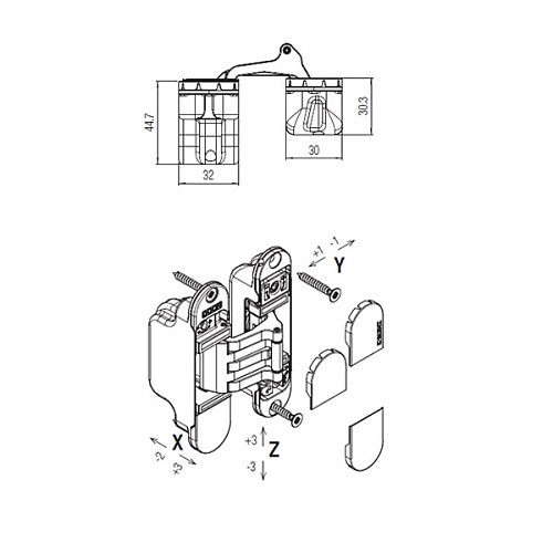 Петля KOBLENZ Kubica K6300 матовый хром - Фото №5