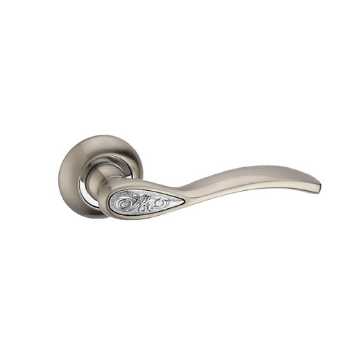 Ручки на розеті FUARO Aria (RM) SN/CP матовий нікель/хром - Фото №2