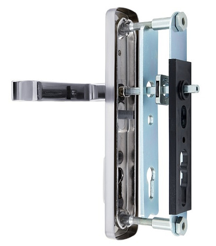 Ручки на планке с протектором ROSTEX Astra R 90мм (38-55мм) хром полированный - Фото №5