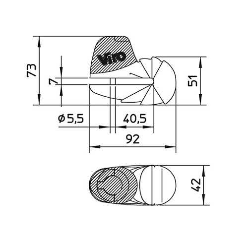 Замок для мотоцикла VIRO Moto Armadillo сірий на гальмівний диск 3 ключа - Фото №7