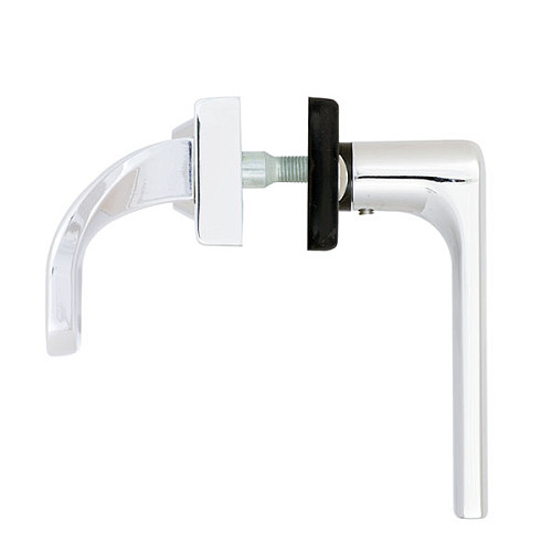 Ручки на планке с протектором ROSTEX R1 R 72мм (38-55мм) фиксированная-нажимная хром - Фото №4