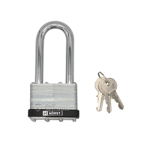 Замок навісний HORST HR-LSL-50E (3 ключа) - Фото №4