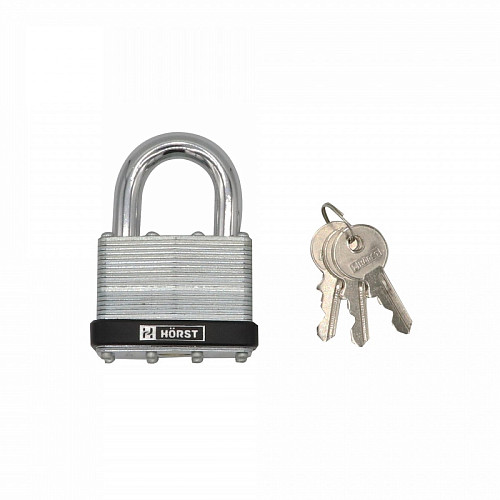 Замок навісний HORST HR-LS-65E (3 ключа) - Фото №4