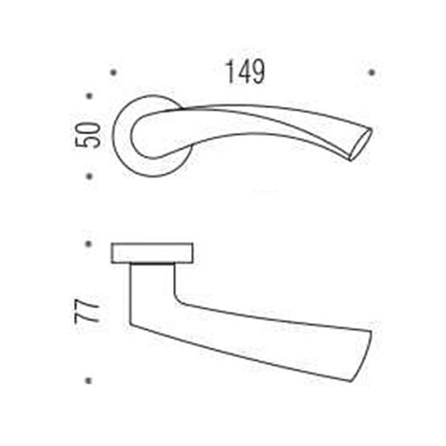 Ручки на розеті COLOMBO Flessa CB51 (CD49BZGG-CD43G) полірована латунь - Фото №3
