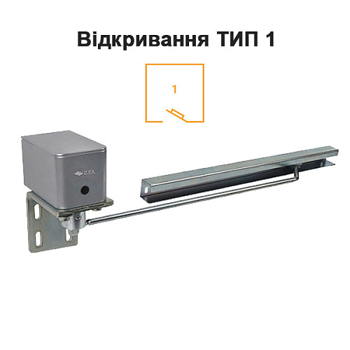 Дотягувач для хвіртки CISA C1310.11.1.97 пружинний  до 55кг лівий сірий - Фото №2