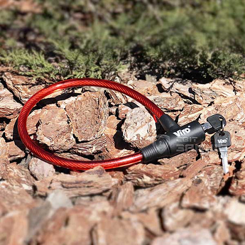 Велосипедный замок VIRO Moto Elba с тросом 45см 2 ключа - Фото №5