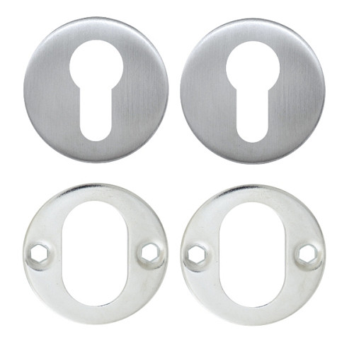 Накладки на серцевину ROSTEX ES52 PZ ROUND нержавіюча сталь матова - Фото №2