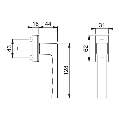 Ручка оконная HOPPE Secustik (Toulon) белый - Фото №2