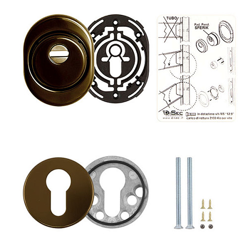 Протектор DISEC SFERIK BDS16 25 мм + накладка DISEC КТ038 бронза PVD - Фото №5