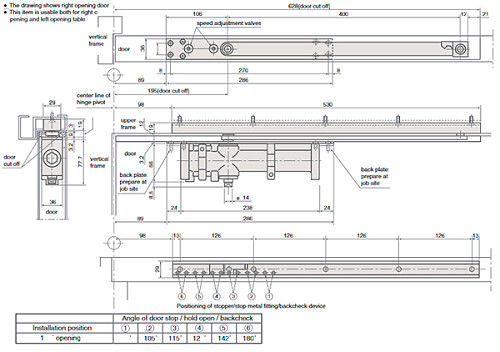 Доводчик скрытый RYOBI CO-54 SLD до 85 кг FIRE - Фото №5