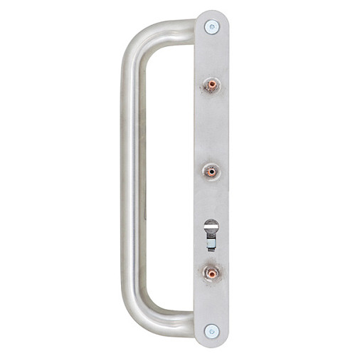 Ручка скоба ROSTEX G 390 фіксована-нажимна 92 (комплект) нержавіюча сталь матова - Фото №3