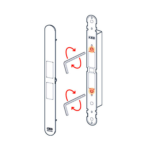 Механізм замка AGB Touch магніт (18*196мм) сірий - Фото №6