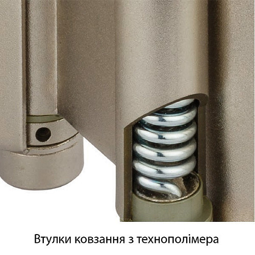 Завіс барний з гальмом ALDEGHI LUIGI 101OA125B 125 мм OA антична латунь - Фото №3