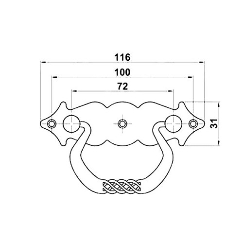Ручка мебельная AMIG мод.1006 100 мм черный - Фото №3