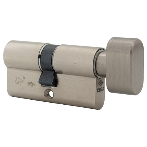 Цилиндр CISA ASIX P8 90T (45*45T) никель матовый - Фото №6