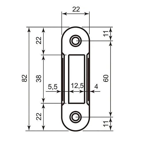 Зворотня планка AGB Mediana Evolution без відбійника титан - Фото №2