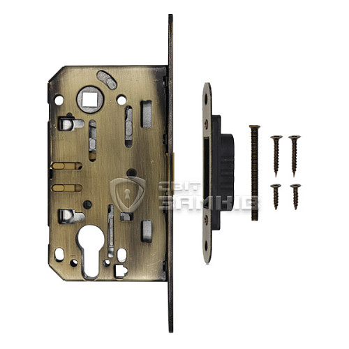 Механизм замка GAVROCHE GR85-M PZ (BS50*85мм) магнит.язичок AB бронза - Фото №4