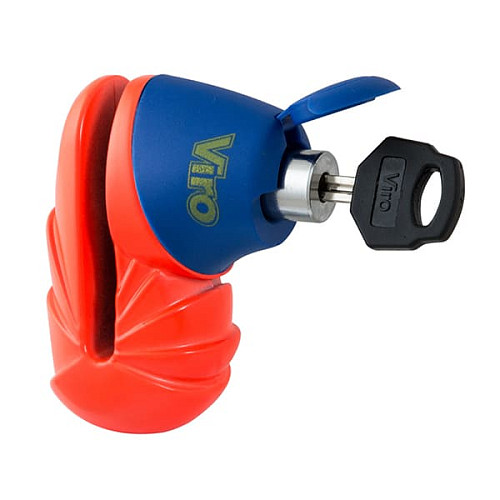 Замок для мотоцикла VIRO Moto Armadillo помаранчевий на гальмівний диск 3 ключа - Фото №2