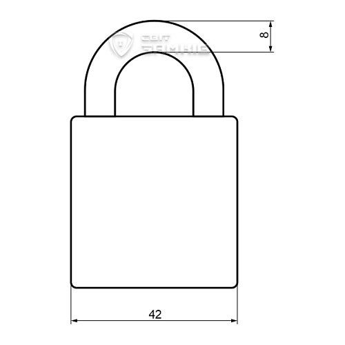 Замок навісний TOKOZ Gama OS PRO 40 (3 ключа) нікель сатин - Фото №6