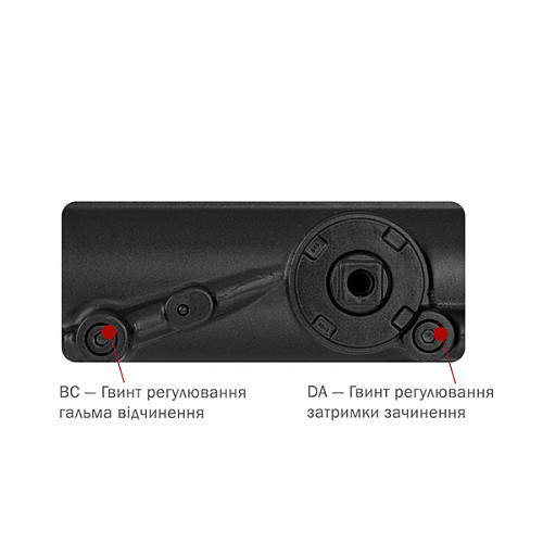 Доводчик RYOBI D-4550 BC/DA UNIV до 200кг FIRE Черный - Фото №7