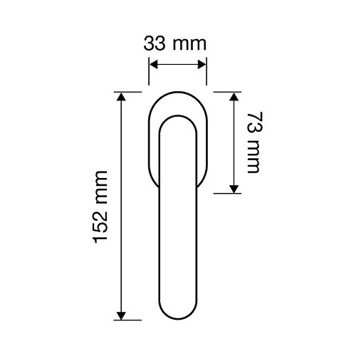 Ручка віконна LINEA CALI Karina нікель матовий/хром - Фото №2