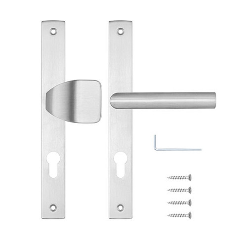 Ручки на планці ROSTEX Monzun 85мм фіксована-натискна нержавіюча сталь матова - Фото №5