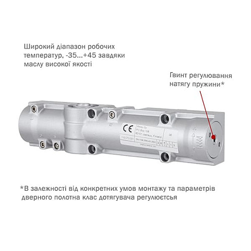 Дотягувач ABLOY DC335 RP BC EN3-5 без тяги до 100кг FIRE Коричневий - Фото №2