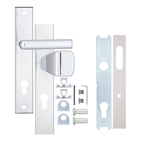 Ручки на планке ROSTEX 802 R 90мм (38-55мм) фиксированная-нажимная хром полированный - Фото №6