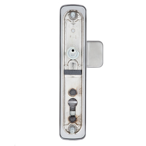 Ручки на планке с протектором ROSTEX Astra R 90мм (38-55мм) фиксированная-нажимная нерж. сталь матовая - Фото №3