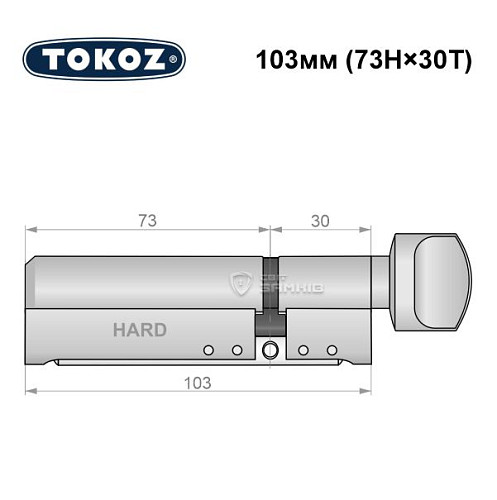 Цилиндр TOKOZ Pro400 103T (73H*30T) (H - закаленная сторона) никель матовый - Фото №8